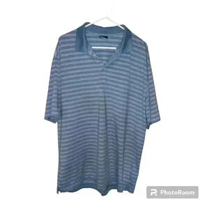 Nike Golf Fit Dry shirt, XL light blue color with white and gray strips EUC